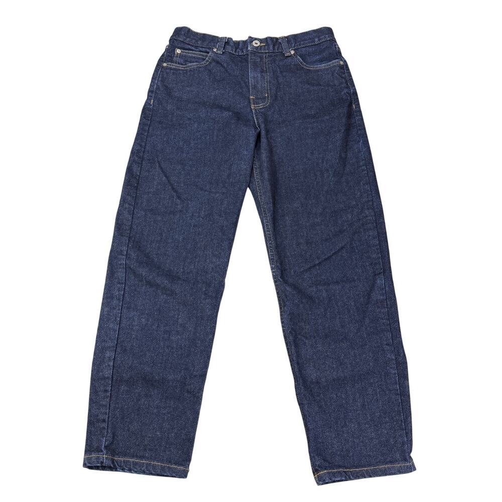 NAKED & FAMOUS Bestie Mid Rise Cropped Barel Leg Jean Sz 26 Blue Comfort Indigo - Picture 2 of 8